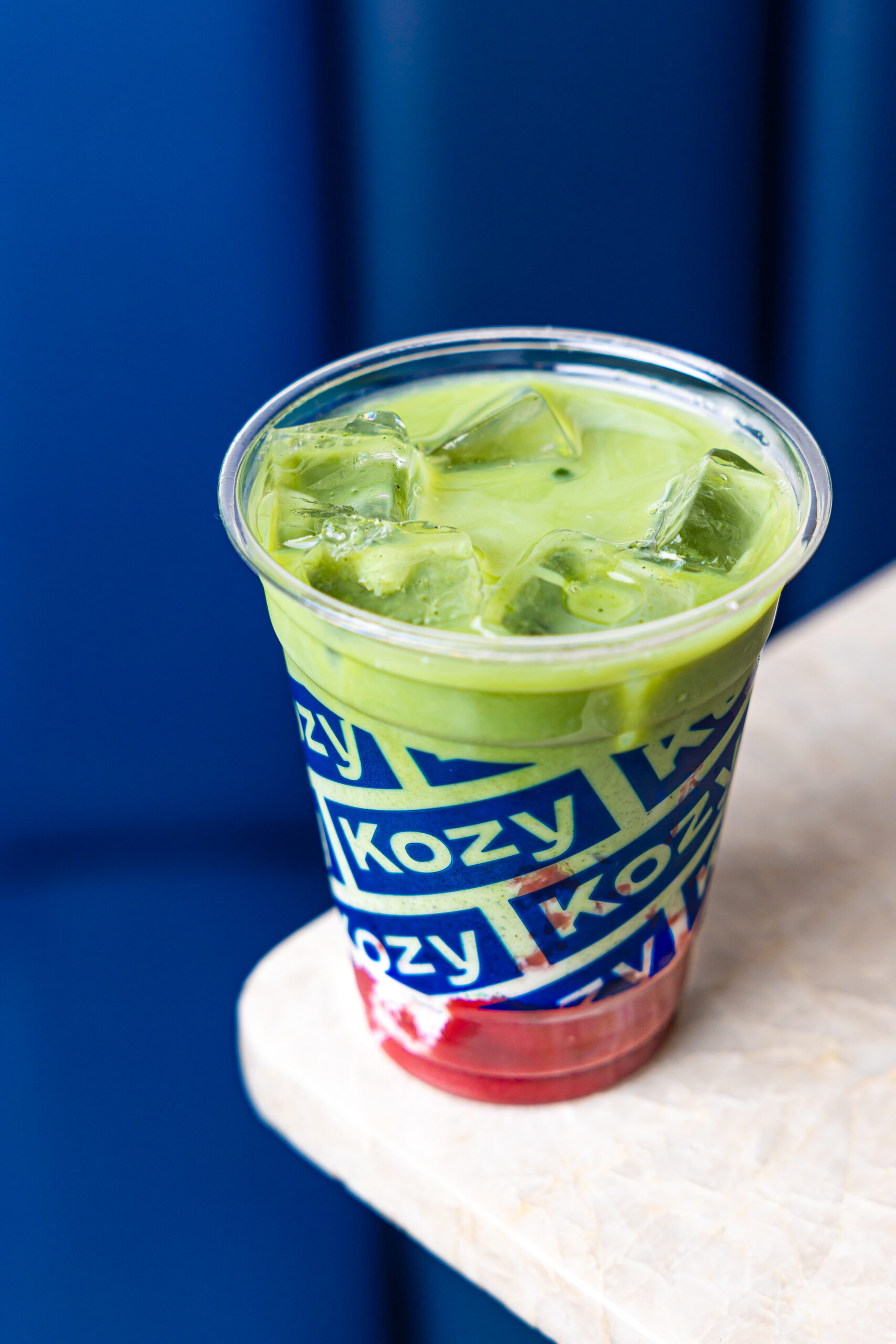 KOZY - Iced matcha - Iced Matcha Latte Framboise